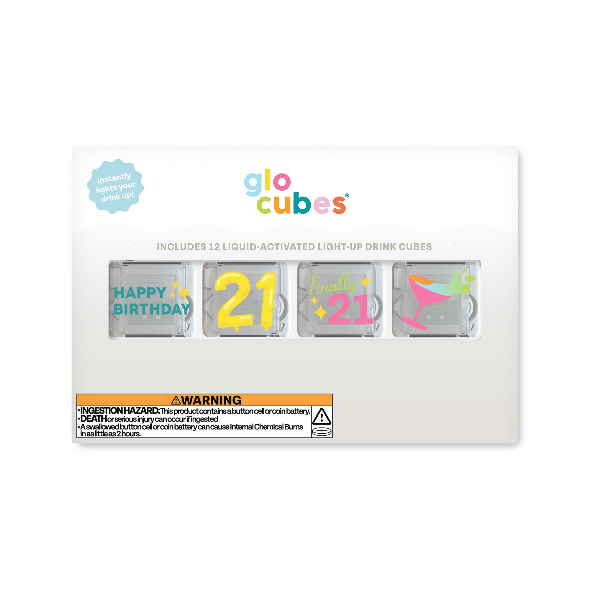 Glo Cubes - Custom 21st Birthday 12 Pack