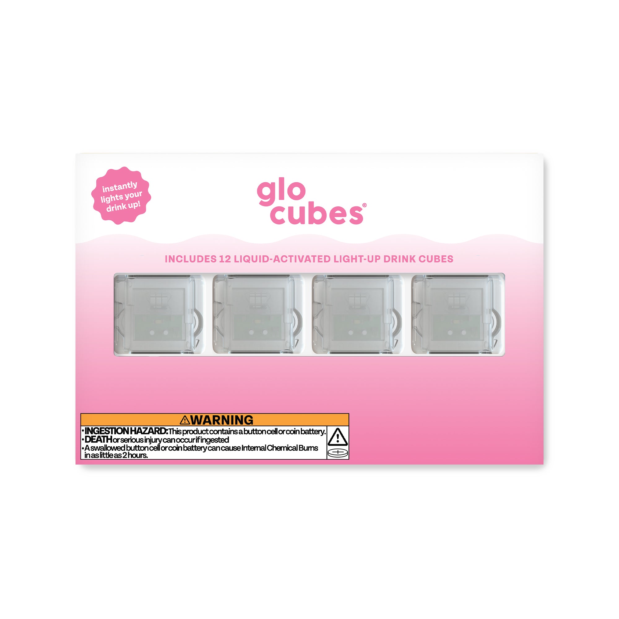 Glo Cubes - Pink 12 Pack