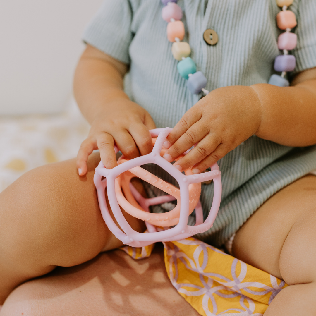 2-Pack Sensory Ball & Fidget Ball - Bubblegum and Peach