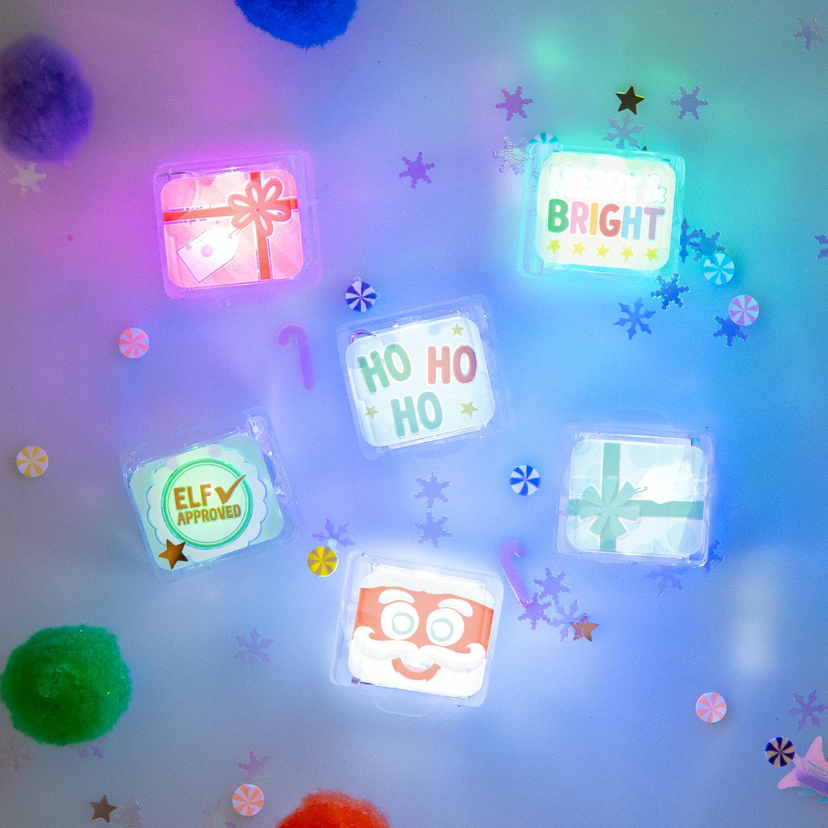 Light-Up Cubes 6-Pack, Christmas
