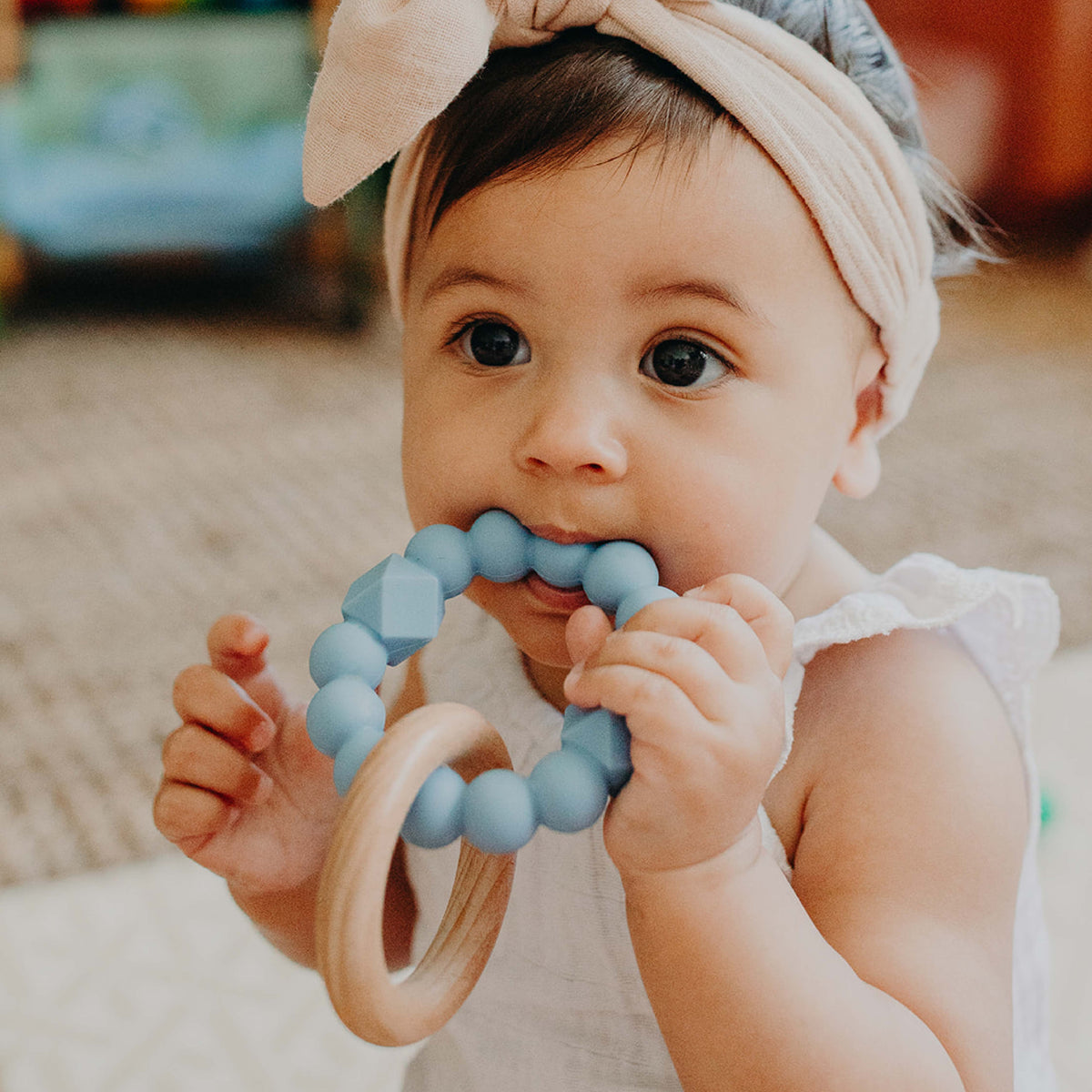 Moon Teether - Soft Blue