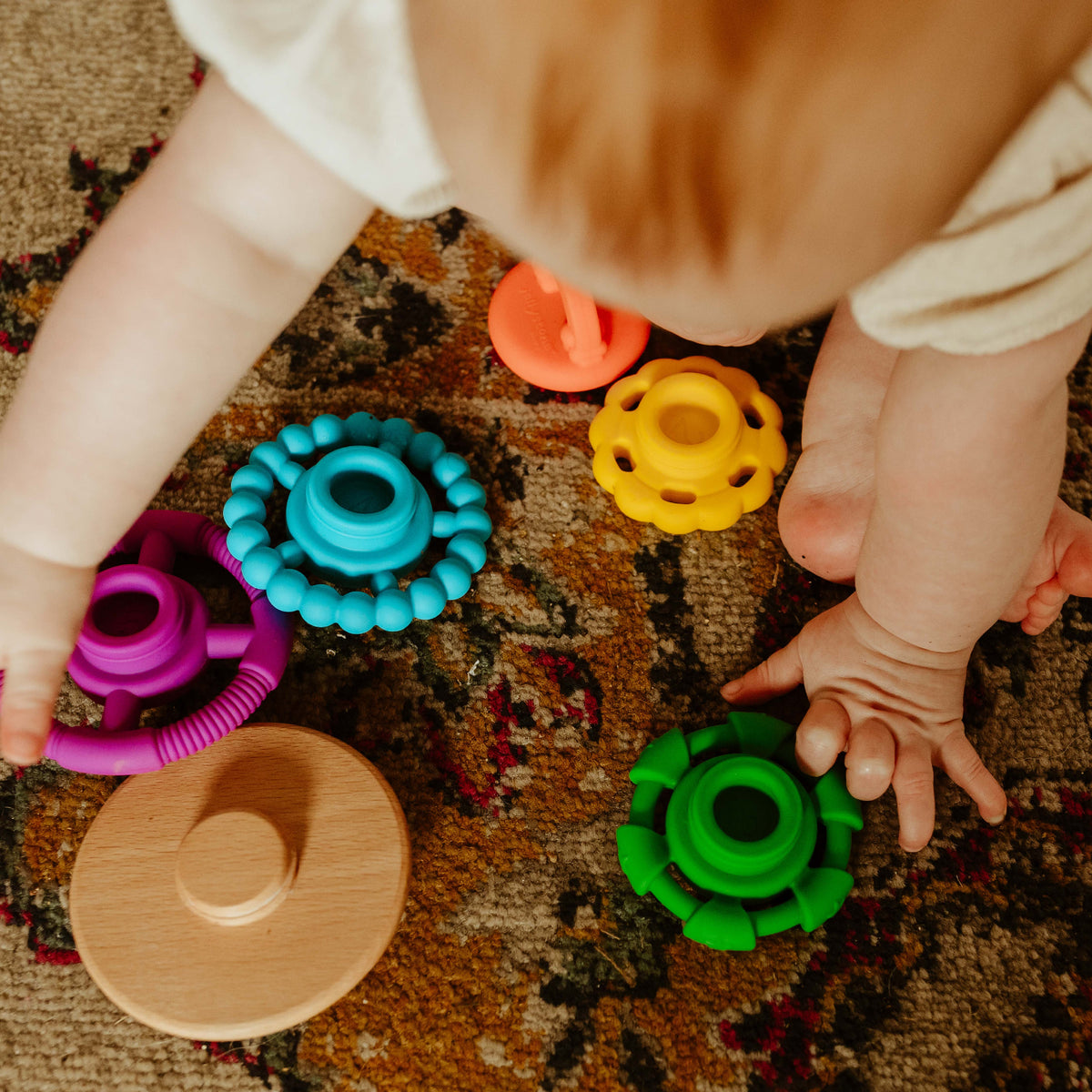 Rainbow Stacker Teether & Toy - Rainbow