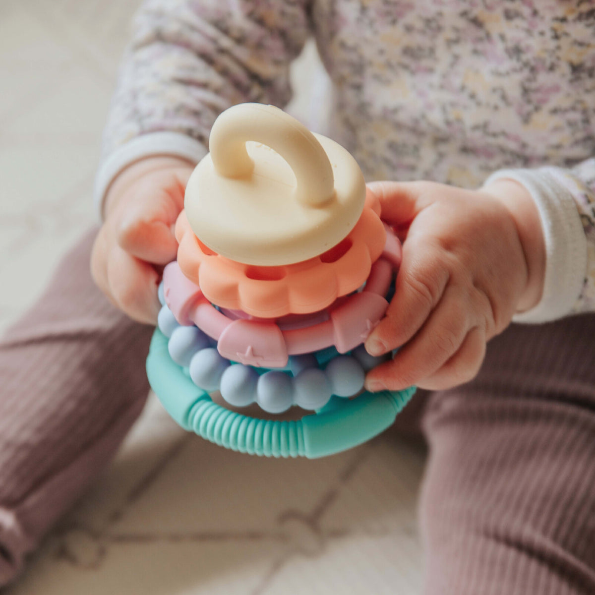 Rainbow Stacker Teether & Toy - Pastel