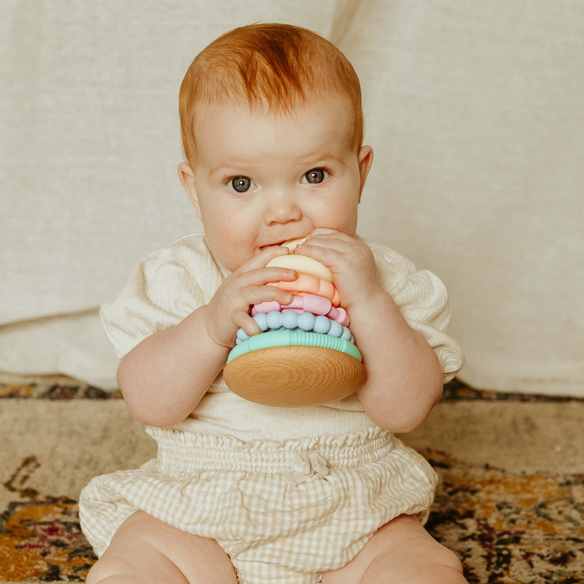 Rainbow Stacker Teether & Toy - Pastel