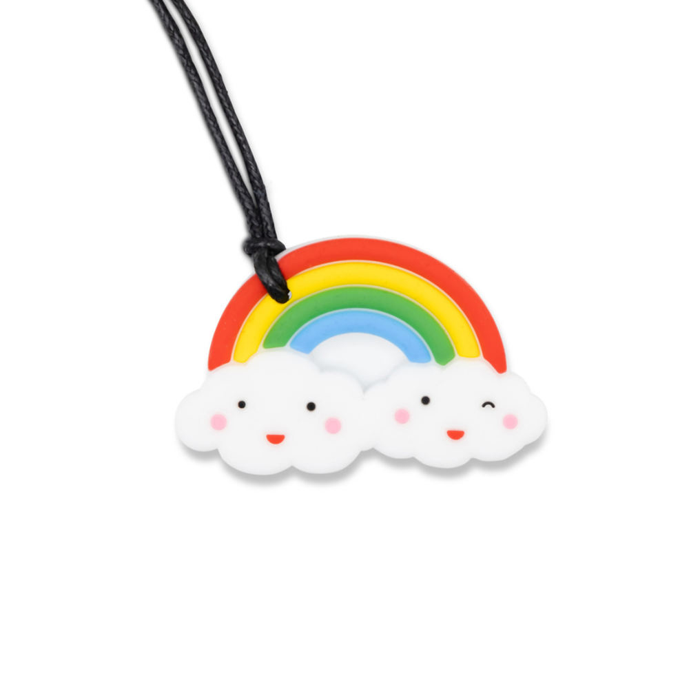 Kids Chew Pendants - Rainbow - Rainbow Bright
