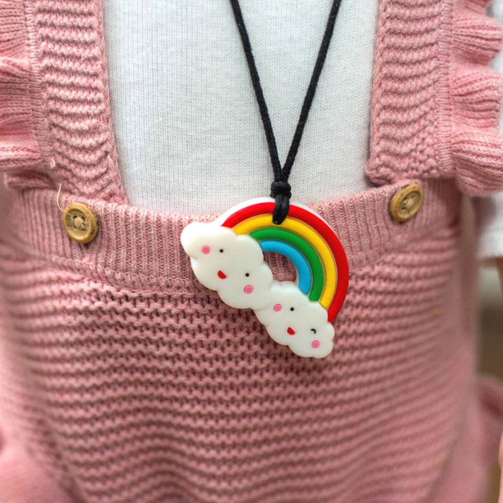 Kids Chew Pendants - Rainbow - Rainbow Bright