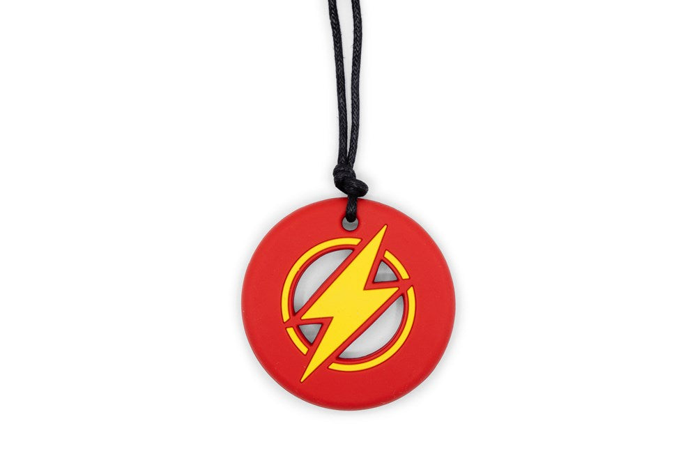 Kids Chew Pendants - Strike Energy - Red